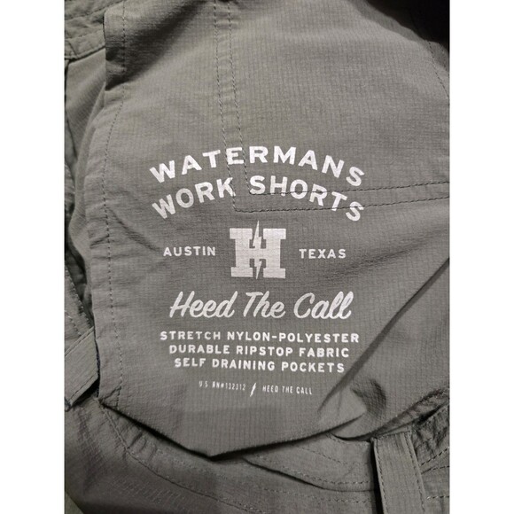 Howler Brothers Waterman’s Work Shorts 36 Olive Green Ripstop Nylon Stretch NWOT - Picture 5 of 12